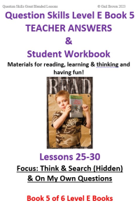 Question Skills E Bk5|Book 5 of 6 books that teach Grade 5 Question-Answering