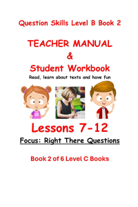 Question Skills B Bk2|Book 2 of 6 books that teach Grade 2 Question-Answering