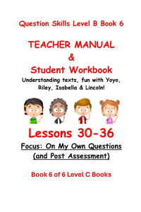 Question Skills B Bk6|Book 6 of 6 books and Post Test for Grade 2 Question-Answering