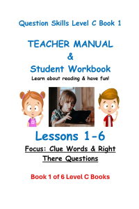 Question Skills C Bk1|Book 1 of 6 books that teach Grade 3 students question-answering