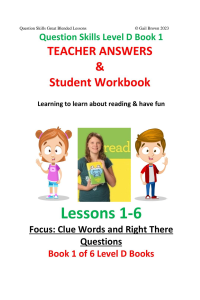 Question Skills D Bk1|Book 1 of 6 books that teach Grade 4 students question-answering